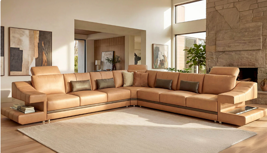 Chicago LG Leather L-Sectional Large