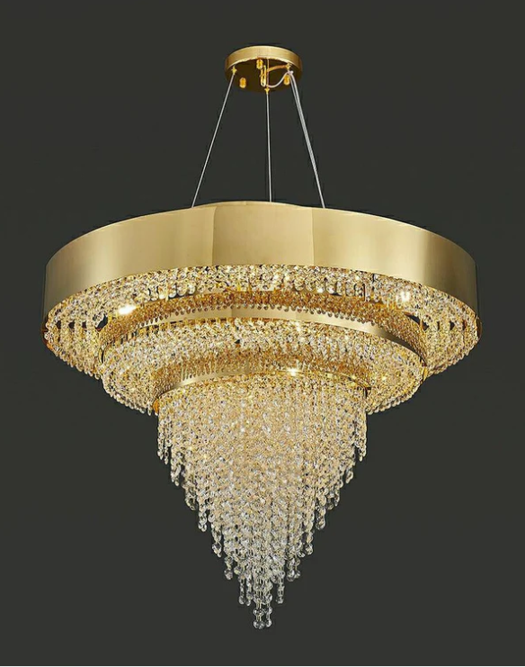 Gold Elegant Ceiling Light Fixture for Dining Room and Living Room