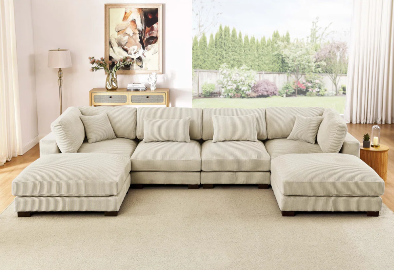 Risse Cups 6 - Piece Corduroy Sectional