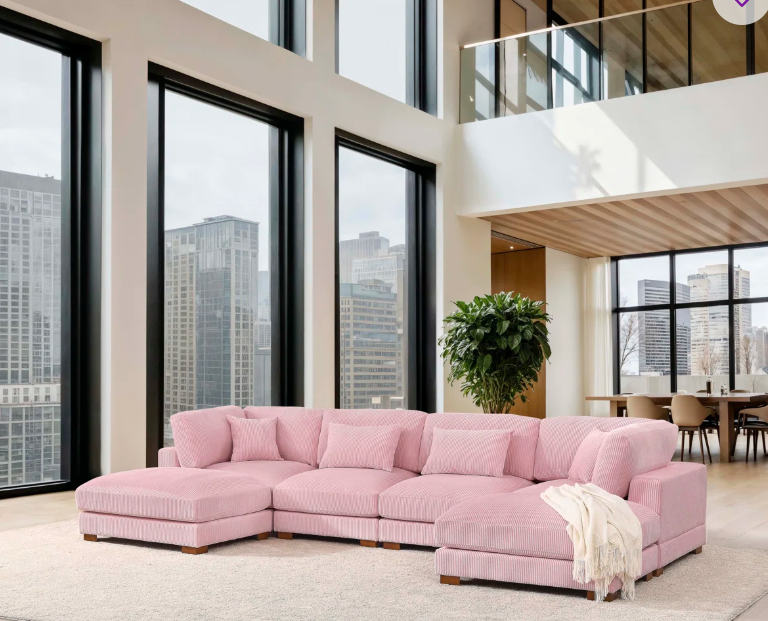 Risse Cups 6 - Piece Corduroy Sectional