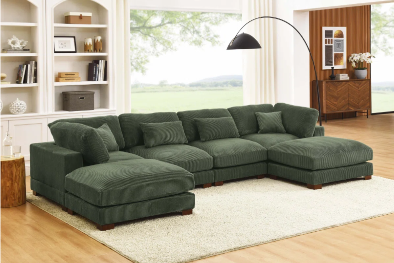 Risse Cups 6 - Piece Corduroy Sectional