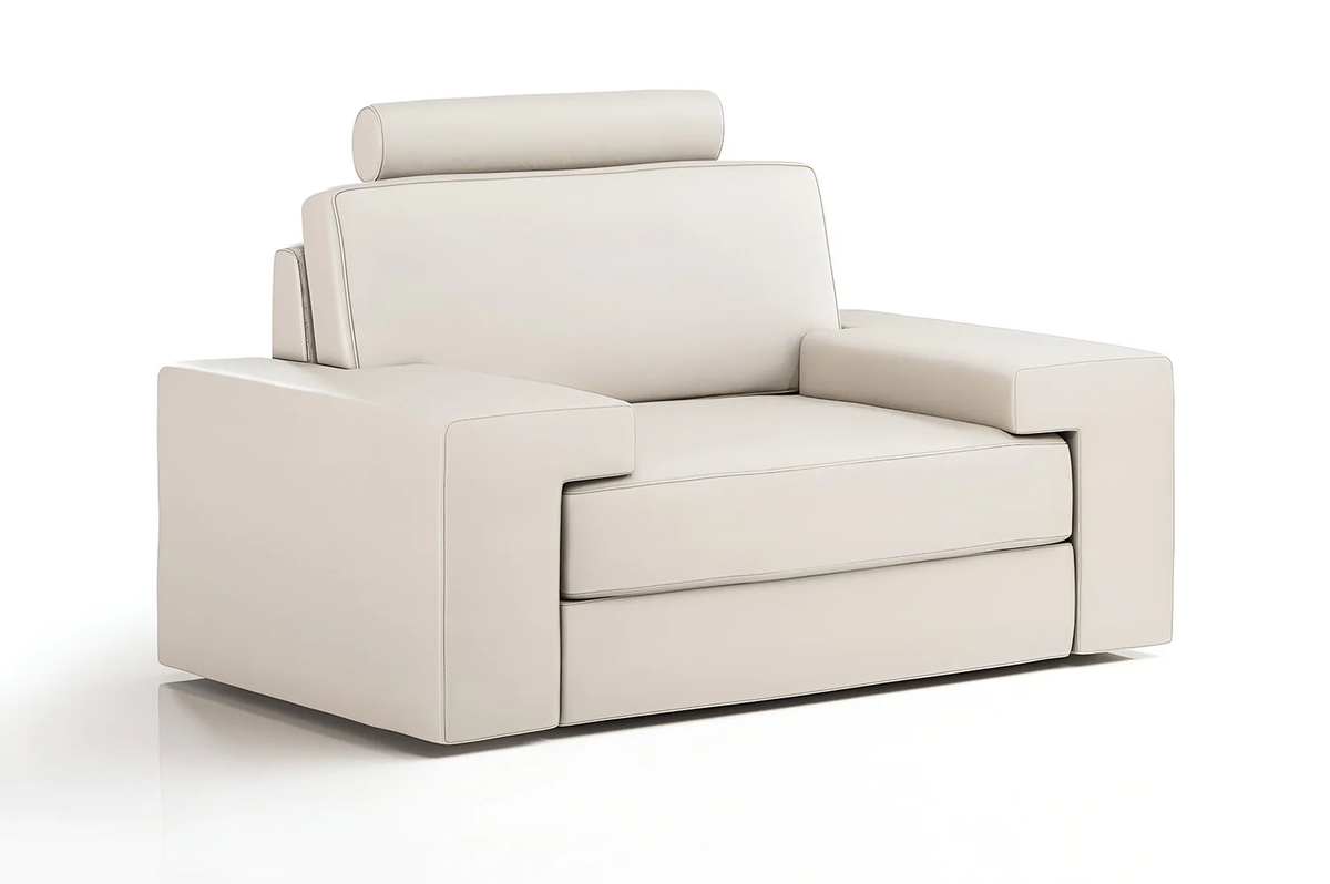 Los Angeles Modern Leather Armchair 49"